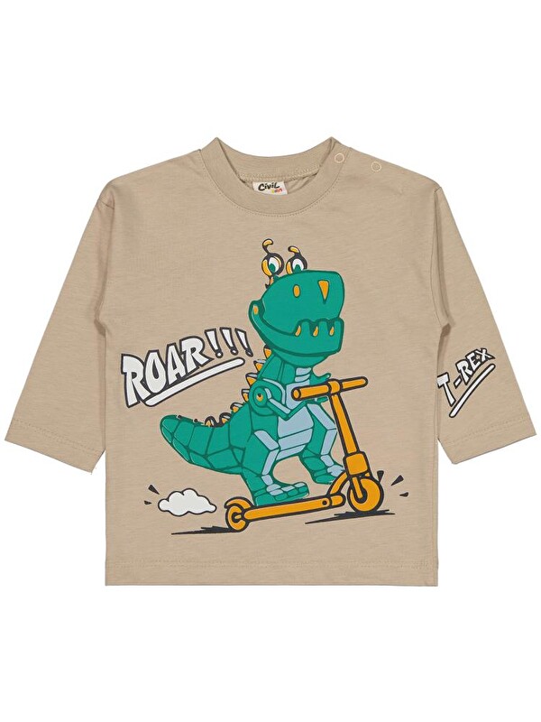 Civil Baby Dinozor Nakışlı 6-18 Ay Sweatshirt