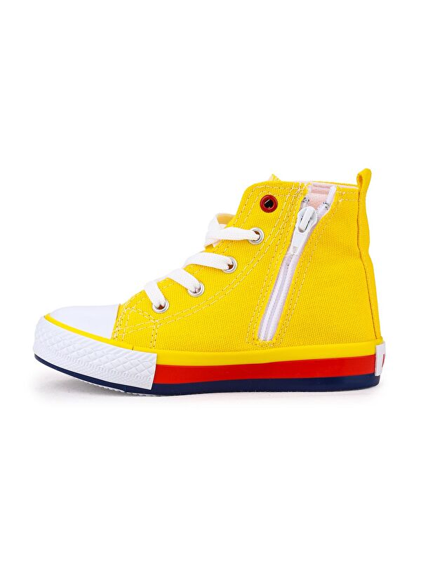 Tinna Bağcıklı Erkek Çocuk Boğazlı Keten Spor Ayakkabı - Görsel 5