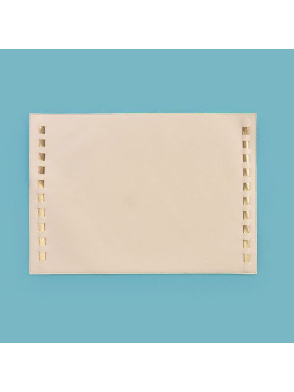 Evidea Kitchen Deri Amerikan Servis - Bej - 32x44 cm