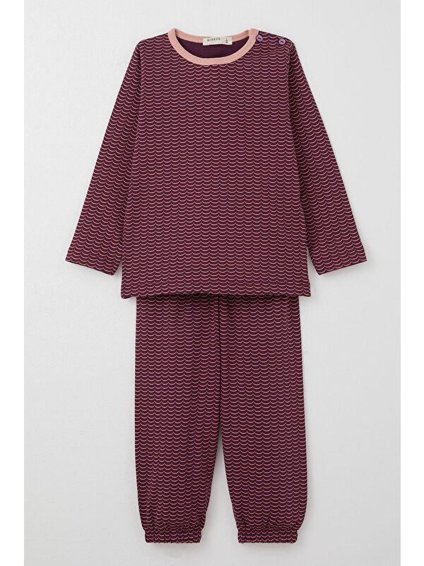 Breeze Kız Çocuk Pijama Takımı Desenli Vişne Çürüğü (1-2 Yaş)