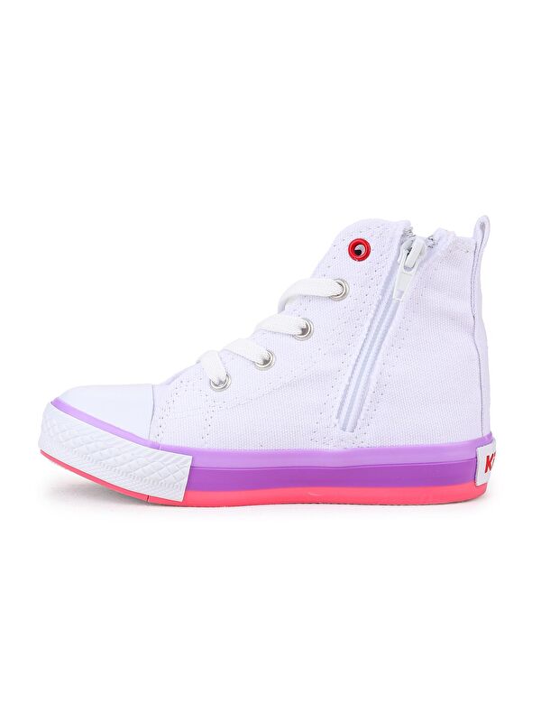 Tinna Bağcıklı Kız Çocuk Boğazlı Keten Spor Ayakkabı - Görsel 3