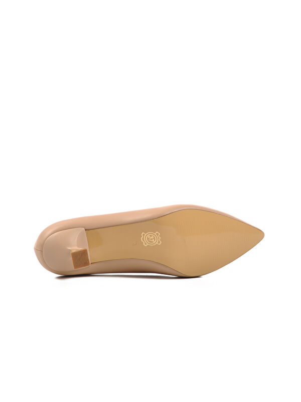 Bej Cilt Kadın Topuklu Ayakkabı 357101 - Görsel 6