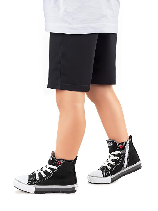 Tinna Bağcıklı Erkek Çocuk Boğazlı Keten Spor Ayakkabı - Görsel 3