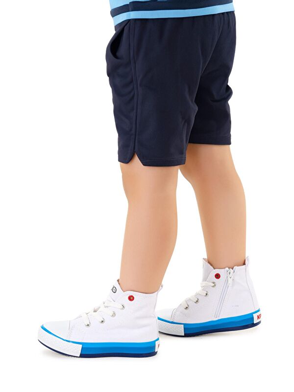 Tinna Bağcıklı Erkek Çocuk Boğazlı Keten Spor Ayakkabı - Görsel 3