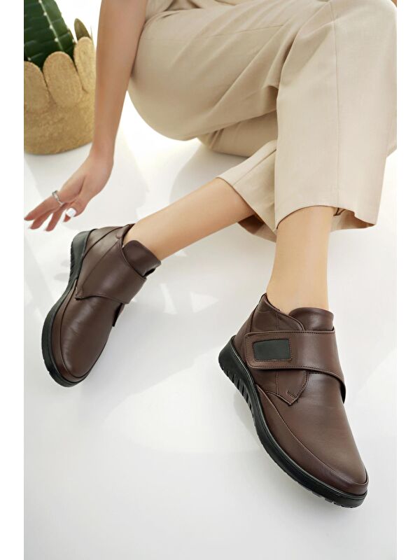 MEDİCALLY Ortopedik Taban Topuk Dikeni Hakiki Deri Kadın Bot - Görsel 7