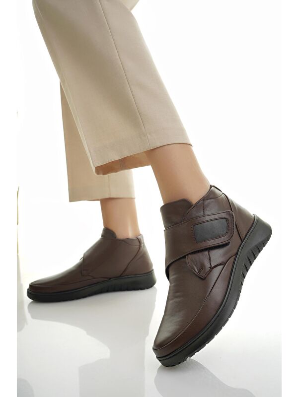 MEDİCALLY Ortopedik Taban Topuk Dikeni Hakiki Deri Kadın Bot - Görsel 8