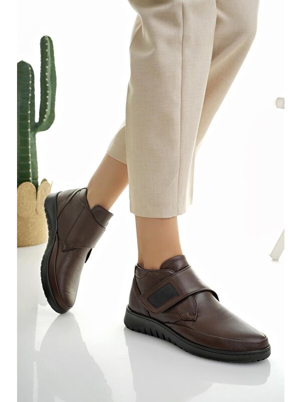 MEDİCALLY Ortopedik Taban Topuk Dikeni Hakiki Deri Kadın Bot - Görsel 9