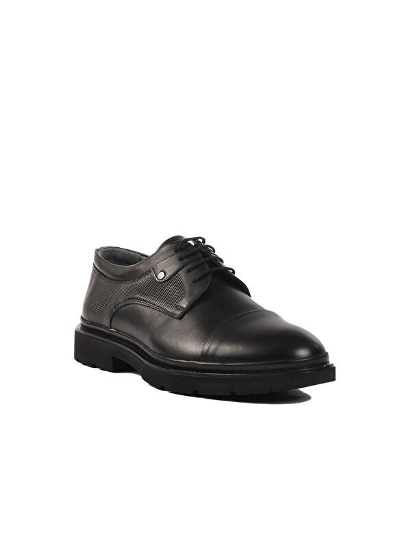 Siyah Hakiki Deri Erkek Klasik Ayakkabı 015 M - Görsel 4