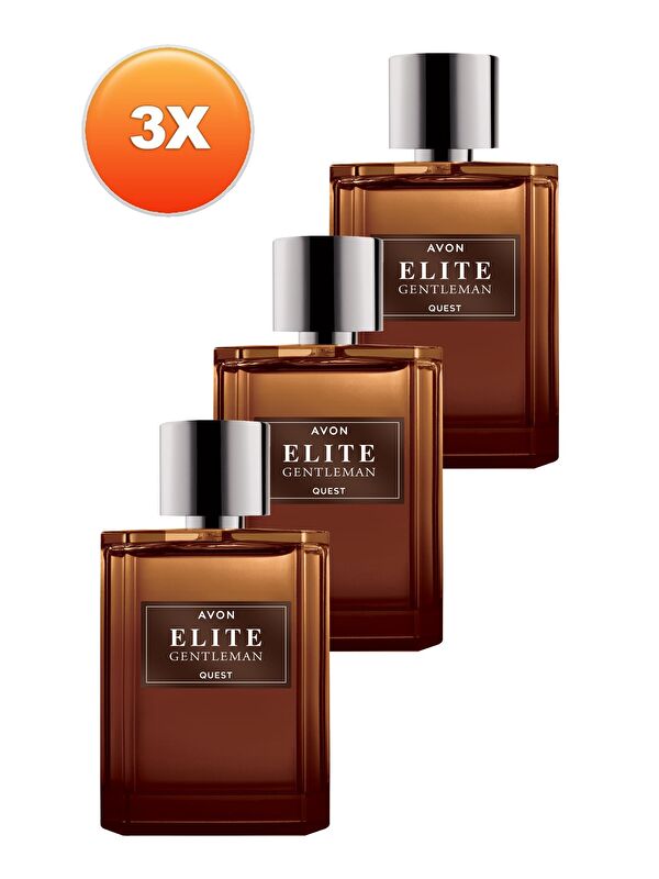 AVON Elite Gentleman Quest Erkek Parfüm Edt 75 Ml. Üçlü Set