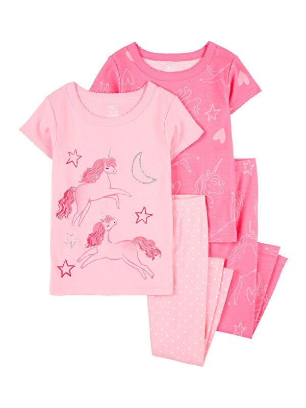 Carter's Kız Bebek Pijama Set 4'lü Paket