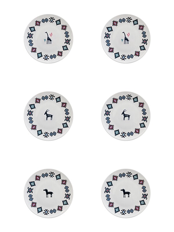 PORSER Porselen Hitit Servis Tabağı Takımı 26cm 6 Parça TVL6SRVPRS1241