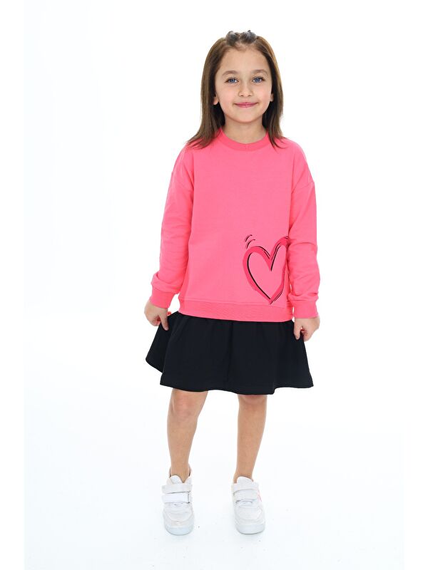 Toontoykids Kız Çocuk Baskılı Elbise