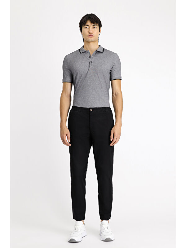 Kiğılı Regular Fit Beli Lastikli Elastanlı Kanvas / Chino Pantolon