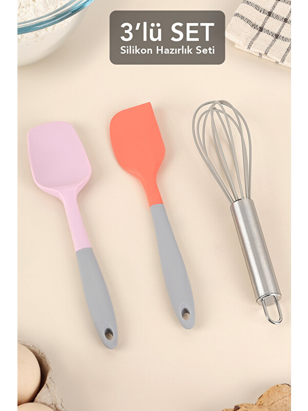 Meleni Home 3 Parça Silikon Spatula Seti