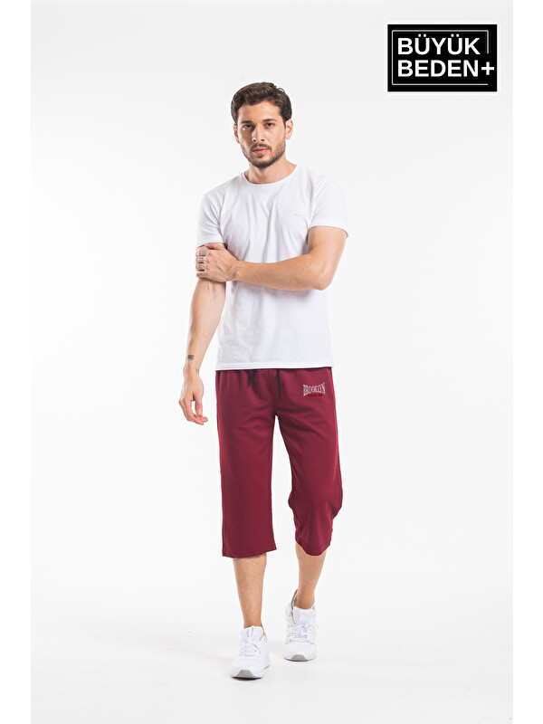 Süperlife Erkek  N.Brooklyn Baskılı Slim Fit Kalıp Büyük Beden Şort SPR25BSR089