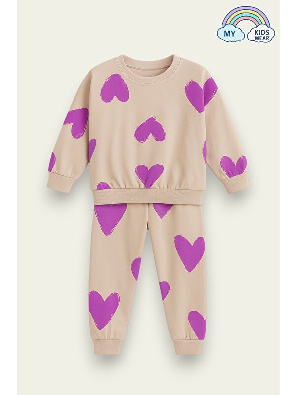 My Kids Wear Anaokulu-Kalpli Desenli İpeksi Takım 2-8 Yaş