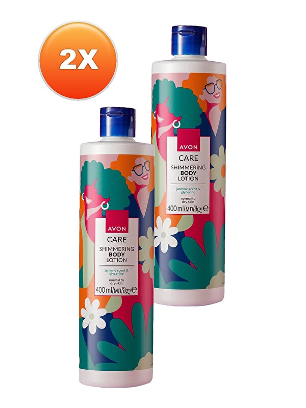 AVON Care Shimmering Gliserin İçeren Yasemin Kokulu Vücut Losyonu 400 Ml. İkili Set