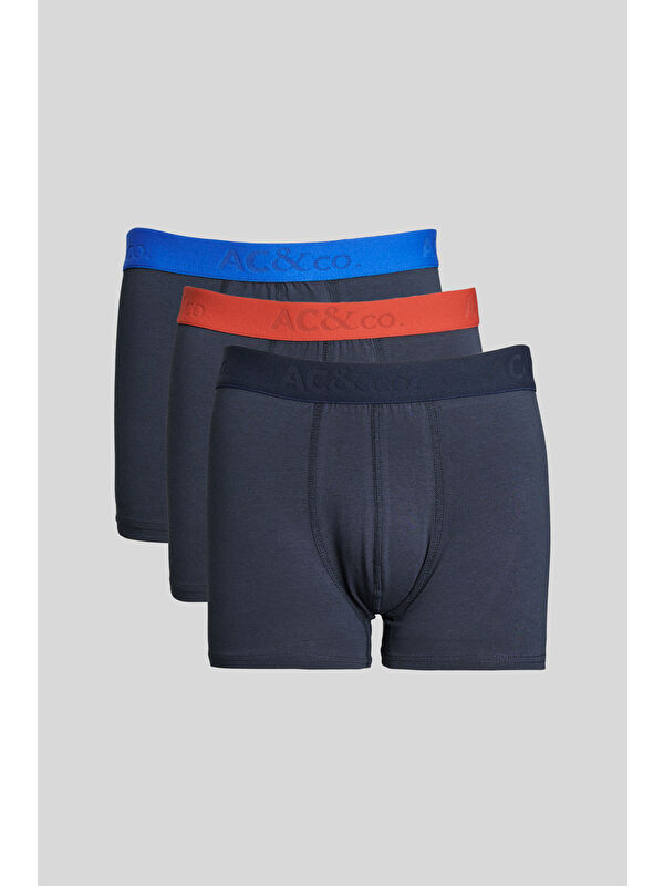 AC&Co / Altınyıldız Classics Erkek Lacivert 3'lü Boxer Paketi
