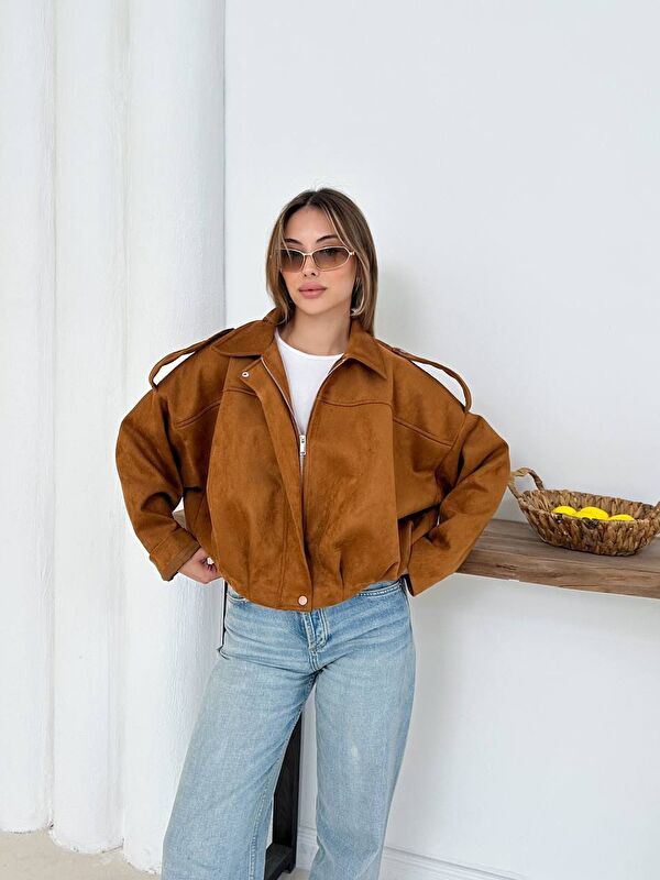 carla10 Süet Bomber Ceket