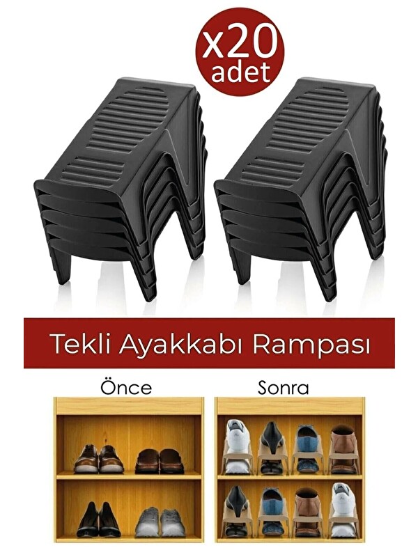 Meleni Home 20 Adet Tekli Ayakkabı Düzenleyici Rampa
