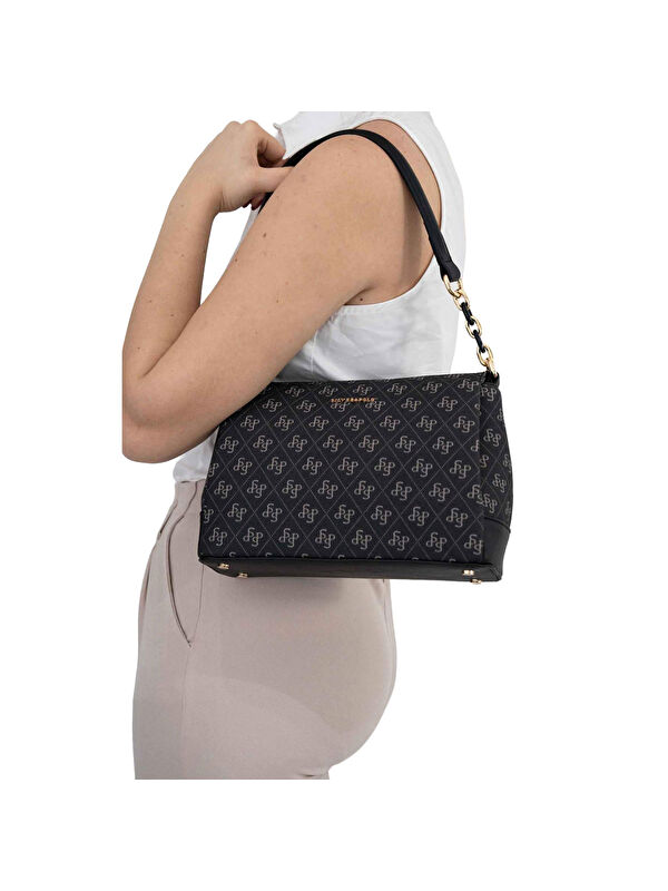 Silver Polo Kadın Çapraz Çanta 910-45365 SILVER POLO ÇAPRAZ BAYAN ÇANTASI M178 FÜME-MAT SİYAH
