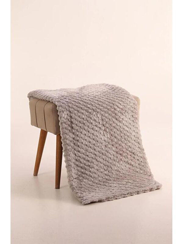 Çeyiz Diyarı Mira Pelüş Koltuk Örtüsü 180x220 Cm Açık Gri