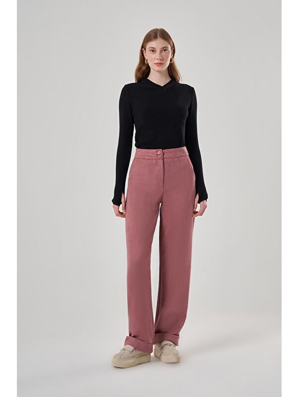 Mizalle Süet Dokulu Taba Pantolon