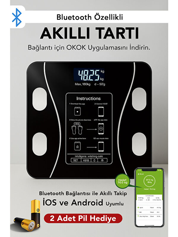 Meleni Home Dijital Bluetooth Baskül