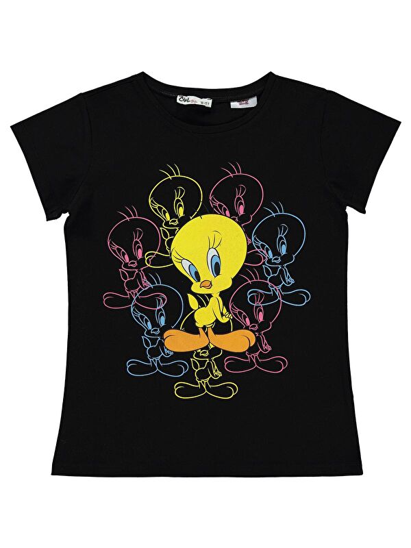 Civil Tweety Kız Çocuk Tişört 10-13 Yaş Siyah