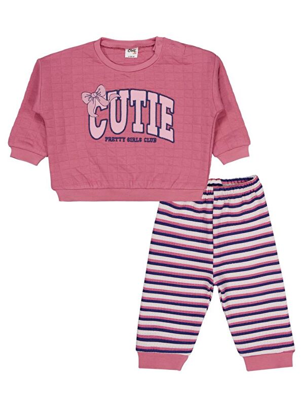 Civil Baby Cutıe Nakışlı 6-18 Ay Takım - Pembe 6-9 Ay