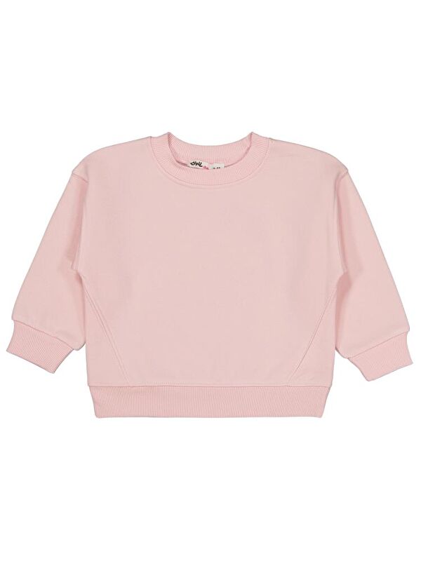 Civil Girls Düz 2-5 Yaş Sweatshirt - Pembe 4-5 Yaş