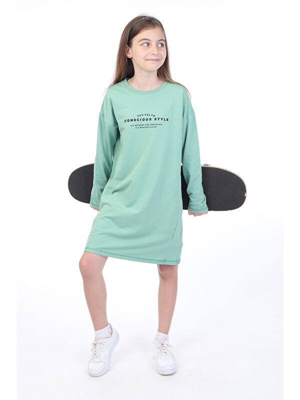 Toontoykids Kız Çocuk Baskılı Elbise