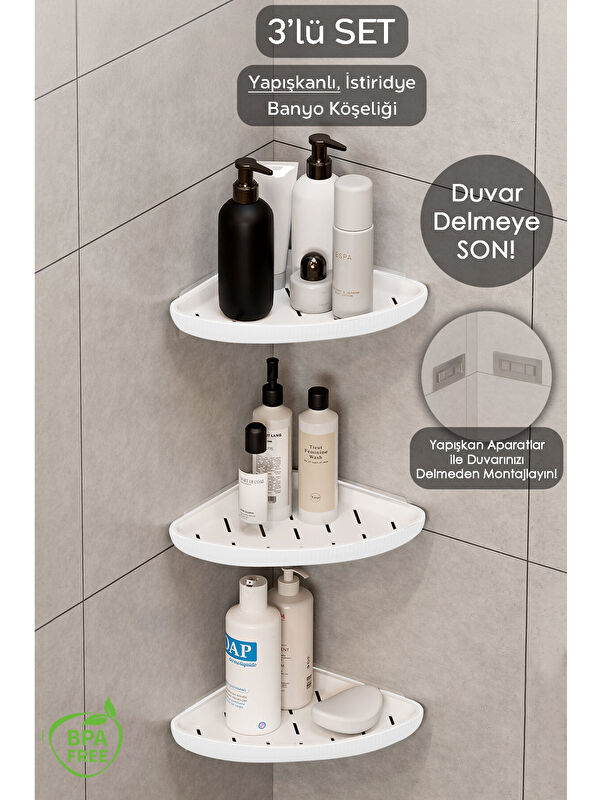 Meleni Home 3 Adet Banyo Rafı