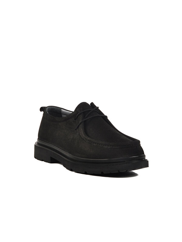 Ayakmod Siyah Ayakmod Nubuk Hakiki Deri Erkek Casual Ayakkabı 1005 M