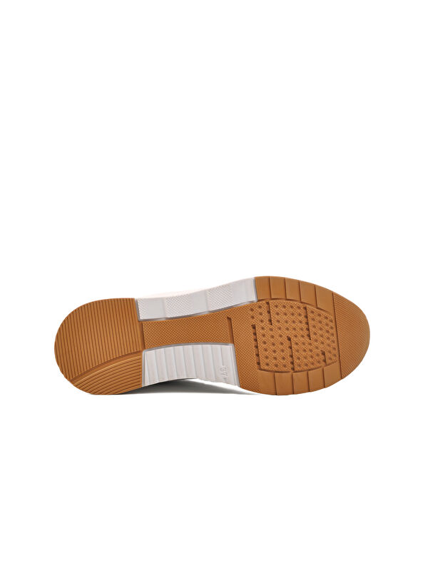 Beyaz Hakiki Deri Anatomik Kadın Casual Ayakkabı AY387 Z - Görsel 6