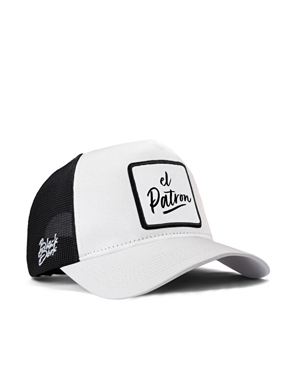 BlackBörk El Patron Logolu Beyaz-Siyah Trucker Şapka