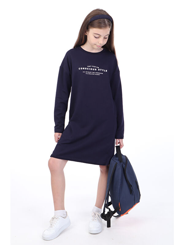 Toontoykids Kız Çocuk Baskılı Elbise
