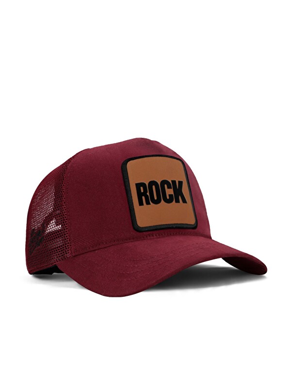 BlackBörk Rock Logolu Bordo Trucker Şapka