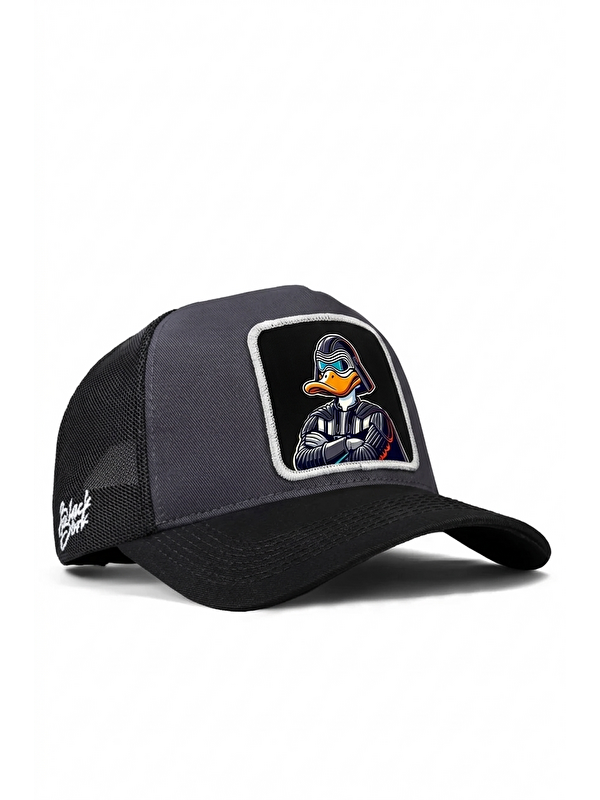 BlackBörk Duckside Logolu Siyah-Antrasit Trucker Şapka
