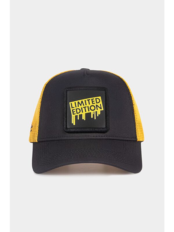BlackBörk Limited Edition Logolu Siyah-Sarı Trucker Şapka