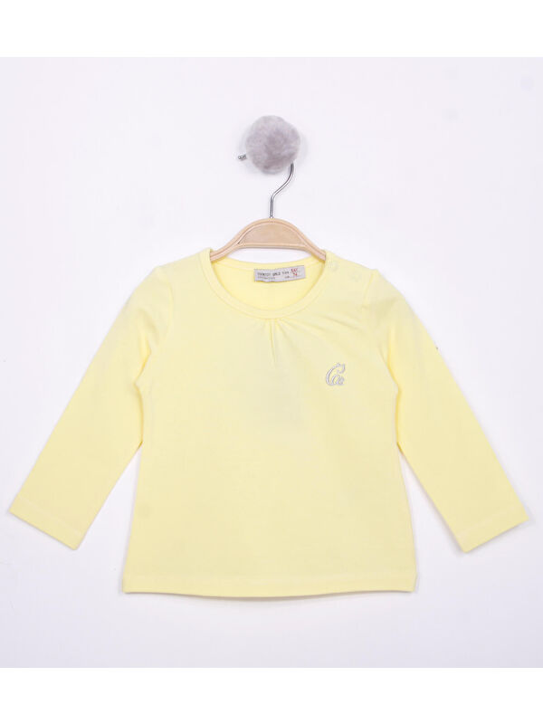 Toontoykids Kız Bebek Göğsü Nakışlı T-Shirt
