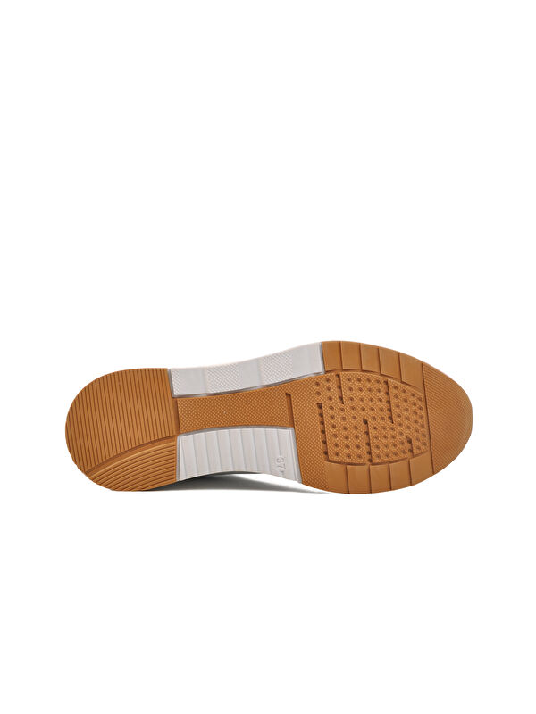 Beyaz Hakiki Deri Anatomik Kadın Casual Ayakkabı AY385 Z - Görsel 6