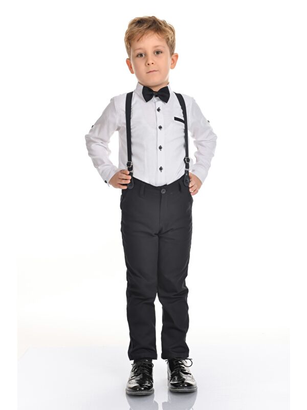 Mnk Baby & Kids Oxford Gömlek Uzun Pantolon Erkek Çocuk Takımı MNK0302