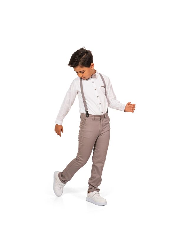 Mnk Baby & Kids Oxford Gömlek Uzun Pantolon Erkek Çocuk Takımı MNK0302