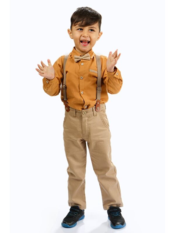 Mnk Baby & Kids Oxford Gömlek Uzun Pantolon Erkek Çocuk Takımı MNK0302