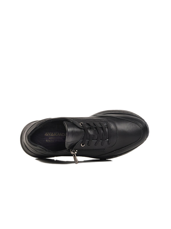 Siyah Hakiki Deri Anatomik Kadın Casual Ayakkabı AY385 Z - Görsel 5