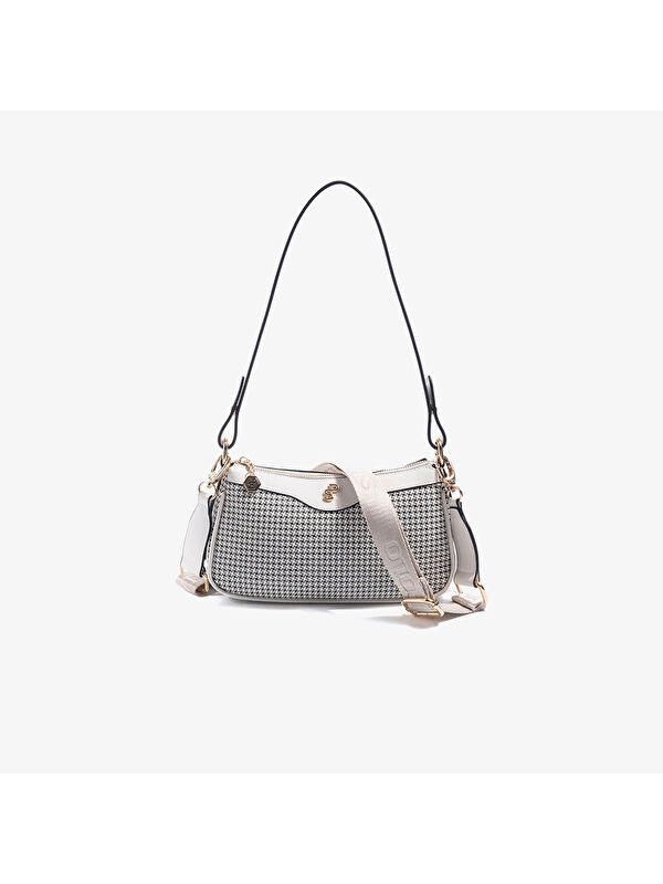 Silver Polo Kadın SP1274-M204 SILVER POLO Çapraz Çanta Siyah-Kemik