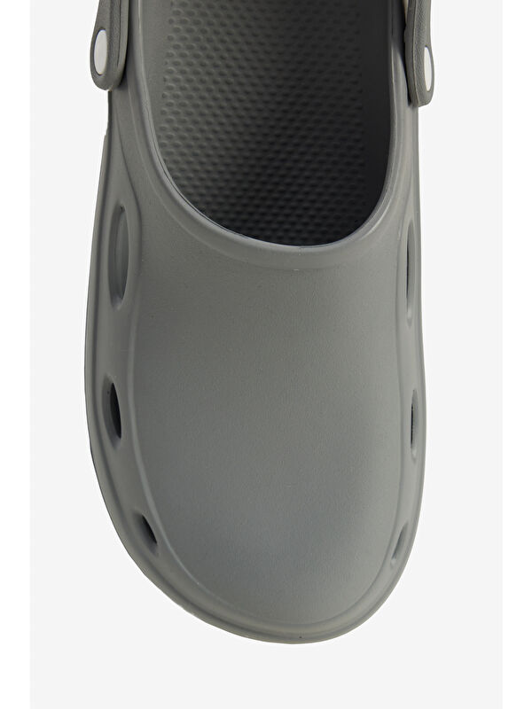 Erkek Açık Gri Rahat Taban Günlük/Plaj Terliği - Görsel 4