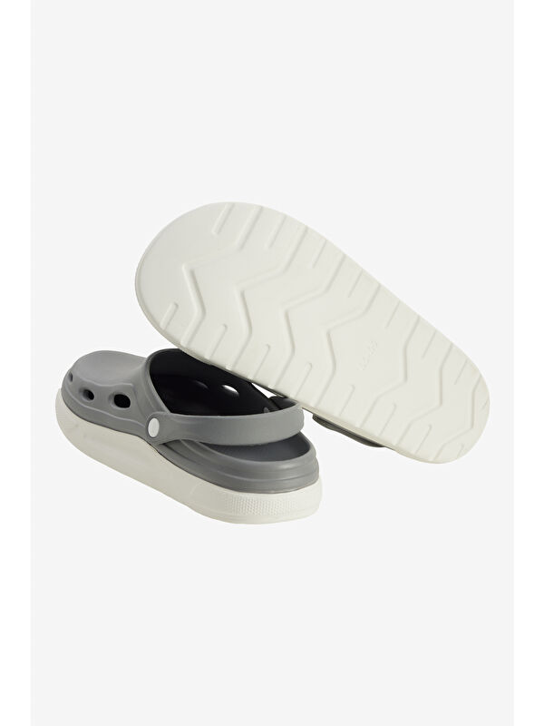 Erkek Açık Gri Rahat Taban Günlük/Plaj Terliği - Görsel 5