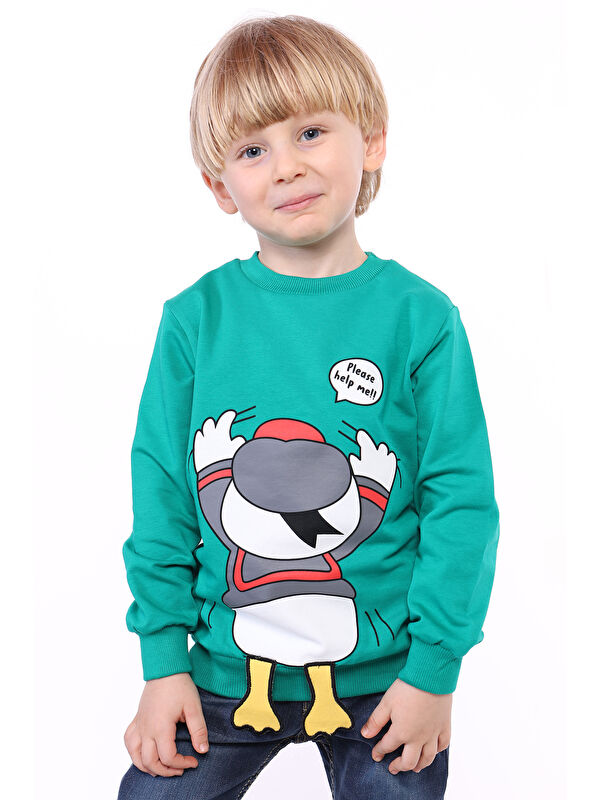Toontoykids Erkek Çocuk Baskılı Sweatshirt